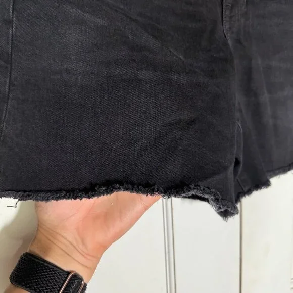 J. Crew Mid-Length Denim Shorts Black Size 27 Jean Shorts Stretchy - Picture 6 of 11
